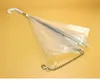 Rain Gear Transparent Clear Pet Umbrella Built In Leash Dog Puppy Walking Sleet Keep Pets Animal Dry Umbrellas Pets Rope Chain with Handle M4066