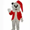 Performance Red Hat Dog Maskottchen Kostüm Halloween Weihnachten Cartoon Charakter Outfits Anzug Werbeblätter Kleidung Carnival Unisex Erwachsene Outfit