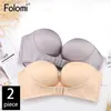 Front Closure Sexy Push Up Strapless Bras for Women Invisible Bra Underwear Brassiere Seamless Bralette ABC Cup 210623