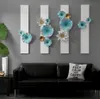 カラー蓮の葉の陶磁器の壁の装飾的なオブジェクトホームロビーリビングルームダイニングルームテレビの背景壁 - 装飾