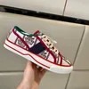 2022 Designer Tennis 1977 Sneakers Canvas Printed Luxury Skor Red Blue Wash Jacquard Denim Skor Ace Gummi Solor Broderade Retro Casual Skor för älskare