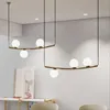 Lampes suspendues de salle à manger simples de luxe modernes Led G9 lampe suspendue en métal industriel décor artistique maison Restaurant Bar cuisine Hall lampes