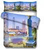Постельные принадлежности Красивые пейзажи героя города Установите одеяло Крышка одеяла для взрослых полный / Квинсфортель