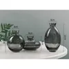 3 pièces classique créatif Mini Vase Top qualité verre Transparent maison déco salon réactif bouteilles fleur Vase en gros 210409