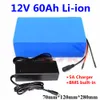 GTK 12V 60Ah lithium Li ion batterie 12V avec BMS pour lumière extérieure HID onduleur lampes au xénon solaire + chargeur 5A