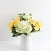 Silk Peony Bouquet Home Decoration Accessories Wedding Party Flowers Scrapbook Fake Plants Diy Pompons Artificial Roses Flower