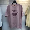 Maglietta rosa 22SS T-shirt stampate di alta qualità da uomo a manica corta da uomo