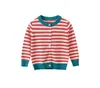 1-8シンプルな厚い暖かい子供セーター春の赤ちゃんニットトップスかわいい幼児の女の子赤セーター211106