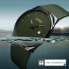 2022 Skmei kwarc zegarek mężczyzn Mężczyzny mody męskie na ręce Wodoodporne Waterproof Pu Small Dial Watches Army Green Relogio Masc 1509282e