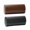 Watch Boxes Fodral 3 Slots Förvaring Box Chic Portable Vintage Leather Roll Avtagbar Display Armbandsur Poch Holder Organizer