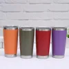 Estoque 20oz de aço inoxidável tumblers vácuo isolado de parede dupla vinho térmico copo de copo de café caneca de cerveja com tampas para viagens xu