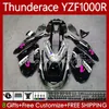 Karosserie-Kit für Yamaha Thunderace YZF 1000 R 1000R YZF1000R 96-07 87No.115 YZF-1000R 96 03 04 05 06 07 Pink Schwarz YZF1000-R 1996 1997 1998 1999 2000 2001 2002 2007 Verkleidung