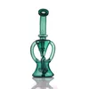 Cachimbo de água Tornado de 9 polegadas Reciclável Reciclado Dab Rigs Vidro Água Bongs Cachimbo para fumar Cachimbos inebriantes Tamanho 14mm junta