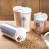 Depolama Şişeleri Kavanoz Mühürlü Plastik Tahıl Dispenseri Kutusu Mutfak Gıda Tahıl Pirinç Konteyner Güzel Un