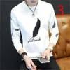 T-shirt à manches longues homme Slim version coréenne de la tendance chemises chemise hommes automne vêtements marée mince 210420
