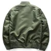 Höst militär män flygvapnet bomberjacka manlig baseball sport outwear tunna kappa windbreaker casual dragkedja toppar kläder 210927