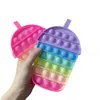 Silicone Autismo Antistress Fidget Toys Drink Cup Push Bubble Sensory Rainbow Divertente antistress Giocattolo per bambini Regali per adulti