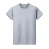 Neues einfarbiges T-Shirt mit Rundhalsausschnitt, Sommer-Baumwoll-Bottom-Shirt, kurzärmeliges Herren- und Damen-Halbarm-T-Shirt QD2Ei