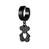 Piercing Body Jewelry Dangle Bear Colring Hoops Titanium Steel Hoop Kolczyki dla mężczyzn i kobiet