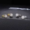 Mens Hip Hop Stud Earrings Jewelry New Fashion Gold Silver Simulated CZ A variety of Styles Diamond Earring241q