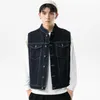 Gilets pour hommes 2022 automne et hiver polaire chaud Denim gilet mode décontracté bleu foncé épaissir jean manteau mâle marque vêtements