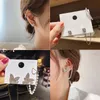 New Trendy Long Butterfly Pearl Clip Earrings Screw Back Ear Hook Without Pierced Ears Chain Earings Women Girls Jewelry