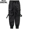 Hip Hop Cargo Pants Pockets Men Streetwear Harajuku Joggers Pants HipHop Swag Ribbion Harem Pants Fashion Casual Trousers 210714
