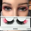 Grossist multi färg 3d falska ögonfransar syntetfiber färgglada fransar faux mink strip falska lash party färgad eyelash smink