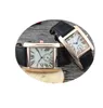casual donna uomo quadrante quadrato orologi vestito famoso cinturino in pelle di design movimento al quarzo regalo orologio classico zaffiro impermeabile bu298C
