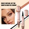 Queen's Sceptre Gold Rose Liquid Eyeliner Pen Jet Black Eyeliner Waterproof Transpiratie Hold 24H Long Last Fast Dry Yanqina Groothandel Make-up Pennen