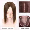 Synthetic Wigs LANLAN Women Clip In Hair 3 Clips Topper Natural Straight Black Brown Fake Hairpiece Tobi227416449