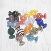 Kleurrijke roken 25mm od carb caps heady glazen bubble cap voor platte top quartz banger nagels DAB Rigs waterpijpen