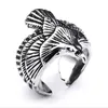 Punk Eagle Регулируемое кольцо для мужчин Мужской e мальчик серебряный цвет гот ювелирные изделия подарок оптом g1125