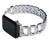 Luxe Diamond Armband Metalen Strap voor Apple Watch Series 6 5 4 SE Dames Rhinestone Horlogeband Iwatch 44mm 42mm 40mm 38mm Polsbanden Smart Accessoires