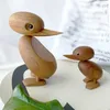 The Danish puppet woodcarving classic creative Home Furnishing ornaments small duck soft decoration housing study desktop decora 210607