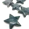 Decorative Objects & Figurines Natural Polished Crystals Gemstone Green Moss Agate Star Shaped Healing Stones For Folk Crafts