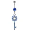 D0042 (3 färger) fin stil magen navelringar kropp piercing smycken dingle accessoarer mode charm delfin 20 st/parti