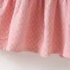Winter 2020 meisjes jurk meisjes schattige jurk katoen lange mouw roze effen losse schattige jurk vestidos 18m-6t Q0716