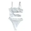 Sexy White Swimsuit Women Cut Out Swimwear Plus Size Push Up Monokini Bathing Suits Beach Swimming Suit For 210520