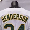 Rickey Henderson Jersey 35 Gris 1982 Blanc 1990 Coopers-town Vert Pull Jaune Joueur Fans Noir Hall Of Fame Patch Taille S-3XL