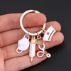 Design Doctor Medical Tool Keychain Charm Stethoscope Mask Key Ring Nurse Student Gift Souvenir3432835