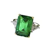 Creative 925 Sterling Silver Moissanite Big Square 1014mm Emerald Green Color Ring For Women Fine Jewelry Gift Accessory27893496832141