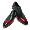 Chaussures habillées Bloc de luxe Varved HOMMES Cuir fait à la main Évider Couleurs mélangées Oxford Wingtip Business Guang Z