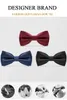 2021 design de designer luxo bowtie para homens de alta qualidade de vinho preto moda vermelho noivo borboleta borboleta laço terno caixa de presente