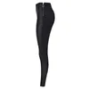 2020冬ストレッチPUレザーパンツレディースブラックハイウエストカジュアルジョガーズ女性ズボンプラスサイズのスウェットパンツ女性パンツQ0801