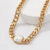 2021 Simple Fashion Gold Color Punk Vintage Necklaces Thick Chain Statement Necklaces & Pendants Women Jewelry Wholesal