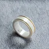 Tasarımlar Altın jant çifti yüzükler basit harf yüzüğü en kaliteli seramik malzeme moda hediyeleri takı tedariki2194