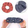 Winter Samt Gestreiften Haar Seil Frauen Scrunchies Mädchen Elastische Haarbänder Gum Haar Zubehör Pferdeschwanz Halter