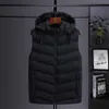 Winter Men Warm Thick Vest Warm Sleeveless Jacket Casual Korean Streetwear Plus Size Thicken Hooded Waistcoat 6XL Male 211104