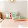 Bedding Sets Supplies Home Textiles & Garden Duvet Er Set 4 Pieces Grid Ruffle Bedclothes Include Bedskirt 2Pcs Pillowcase Comforter For Kid